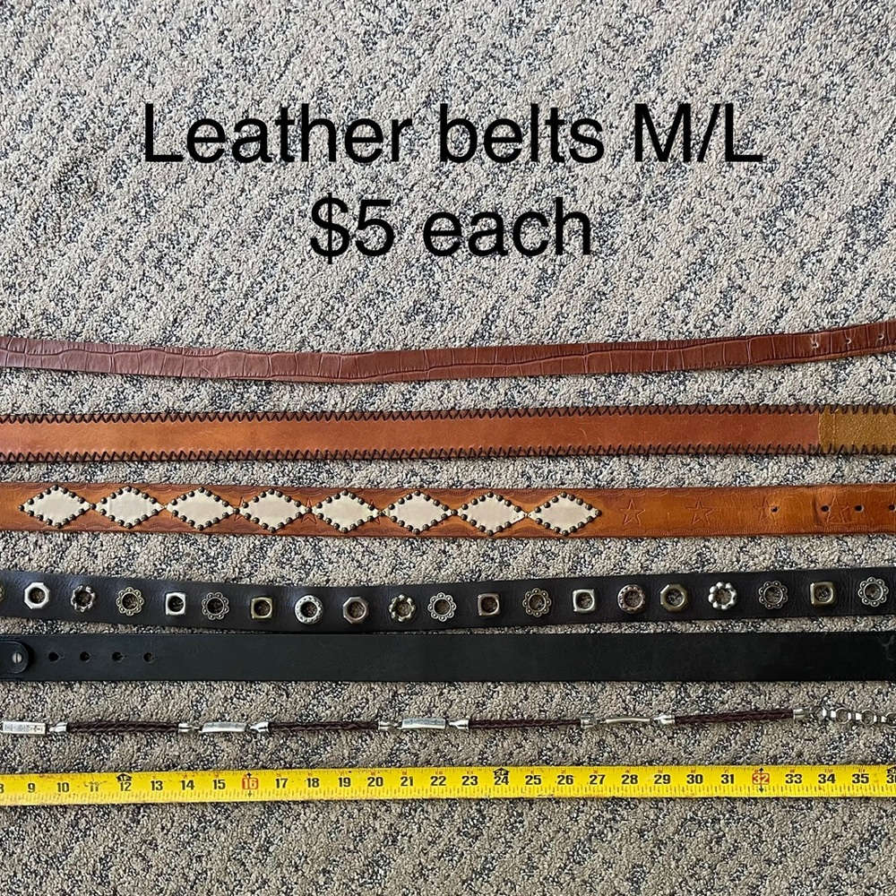 Leather Belts - Black and Brown